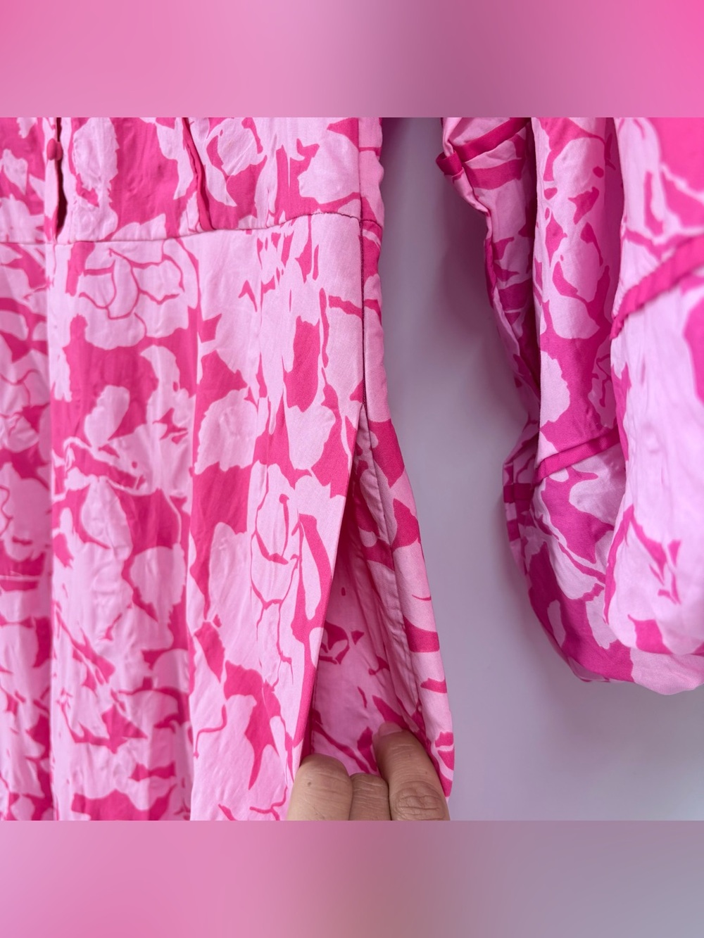 Hyacinth House Pink Textured Floral Hillsborough Midi Dress - Picture 11 of 16